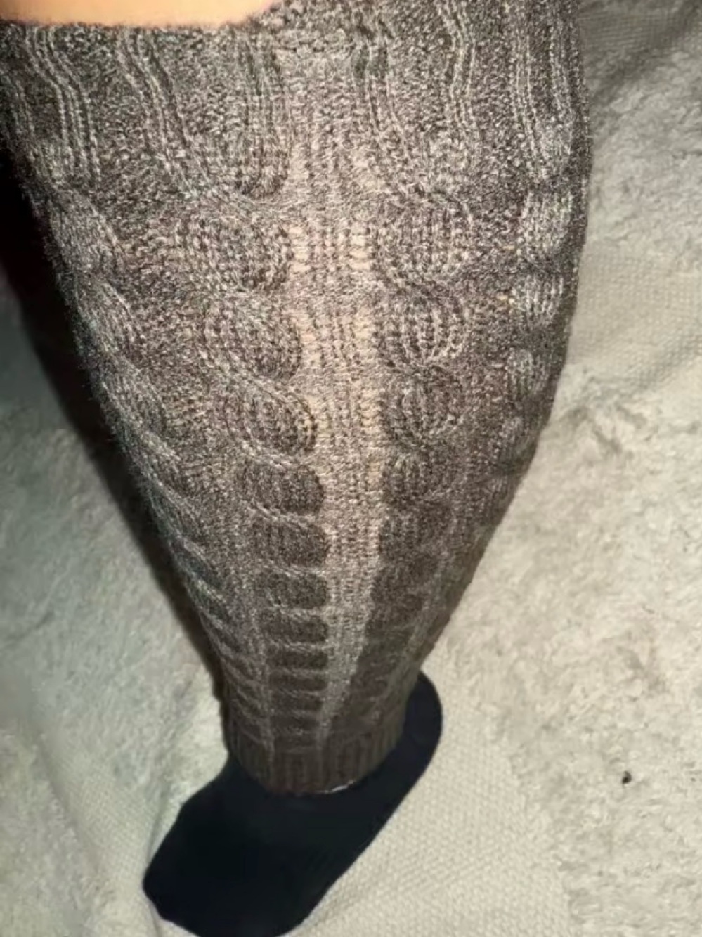 Knit Cable Leg Warmers Autumn And Winter Female Girls Pile Heap Socks Sports